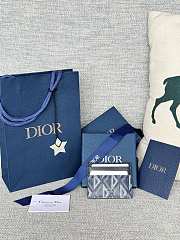 Dior Saddle Card Holder Black Grained Calfskin size 10 x 8 x 0.4cm - 03 - 1