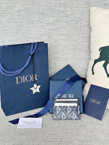 Dior Saddle Card Holder Black Grained Calfskin size 10 x 8 x 0.4cm - 03