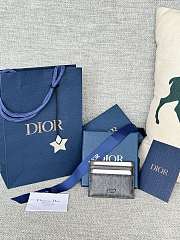 Dior Saddle Card Holder Black Grained Calfskin size 10 x 8 x 0.4cm - 04 - 1
