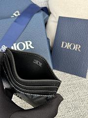 Dior Saddle Card Holder Black Grained Calfskin size 10 x 8 x 0.4cm - 04 - 6