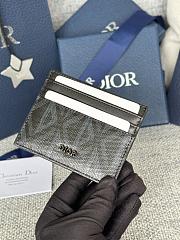 Dior Saddle Card Holder Black Grained Calfskin size 10 x 8 x 0.4cm - 04 - 4