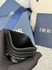 Dior Saddle Card Holder Black Grained Calfskin size 10 x 8 x 0.4cm - 04 - 3