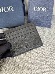 Dior Saddle Card Holder Black Grained Calfskin size 10 x 8 x 0.4cm - 05 - 5