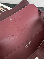 Chanel Large flap bag red size 39x28x11 - silver hardware  - 5