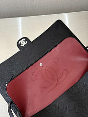 Chanel Large flap bag black size 39x28x11 - silver hardware - 2