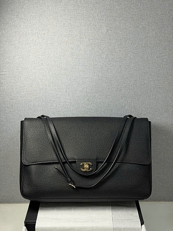 Chanel Large flap bag black size 39x28x11 - gold hardware