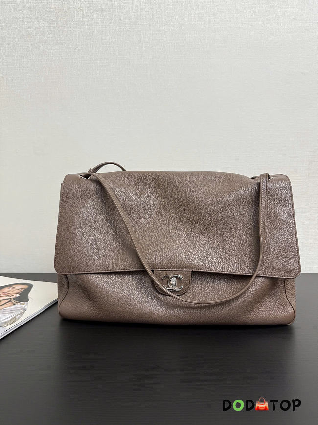 Chanel Large flap bag Light Brown size 39x28x11 - silver hardware  - 1
