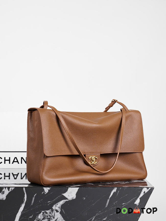 Chanel Large flap bag Brown size 39x28x11 - gold hardware - 1