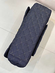 Chanel Maxi Flap Bag Denim gold size 38x27x12cm  - 5