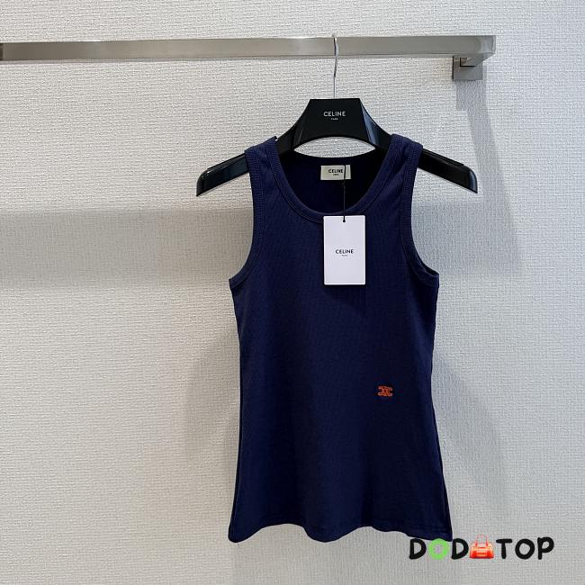Celine cotton tank top blue - 1