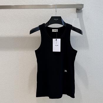 Celine cotton tank top black