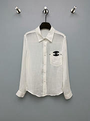 Celine Linen shirt white  - 1