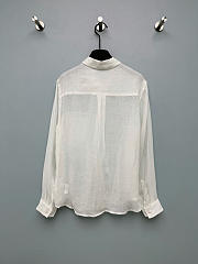 Celine Linen shirt white  - 4