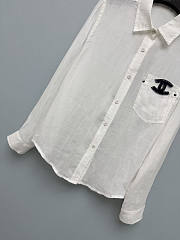 Celine Linen shirt white  - 2