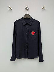 Celine Linen shirt blue  - 1