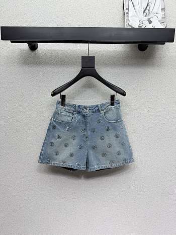 LV denim shorts