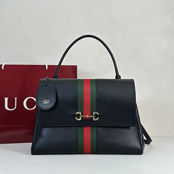 Gucci Paparazzo black medium top handle bag size 32x24x17cm 