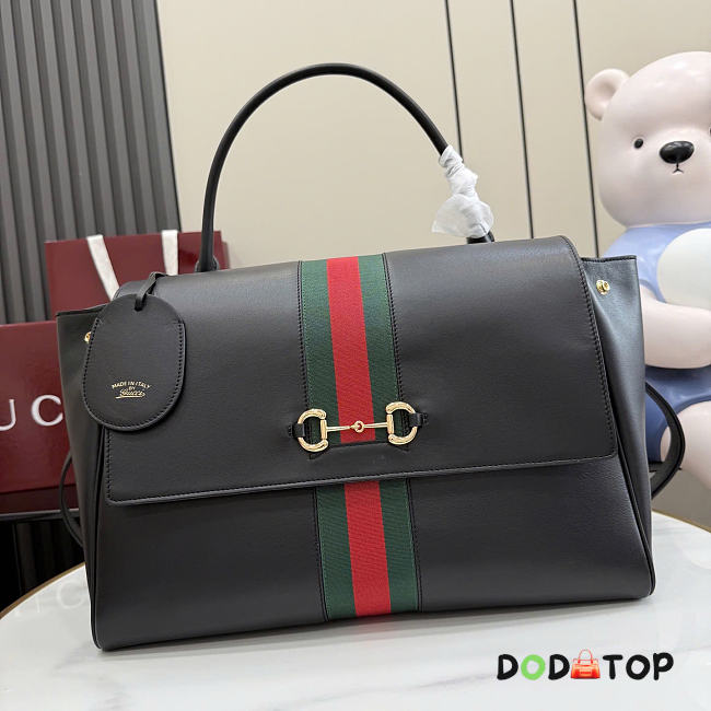 Gucci Paparazzo large black top handle bag size 37x29x13cm  - 1