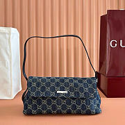 Gucci Madison blue GG denim shoulder bag size 31x13x11.5 cm  - 4