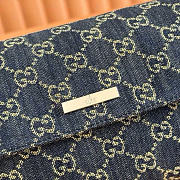 Gucci Madison blue GG denim shoulder bag size 31x13x11.5 cm  - 2