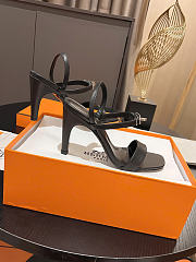Hermes heels black 9cm - 5