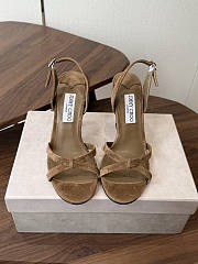 Jimmy Choo 70mm Elsy slingback sandals brown - 1
