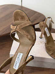 Jimmy Choo 70mm Elsy slingback sandals brown - 4