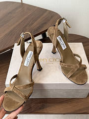 Jimmy Choo 70mm Elsy slingback sandals brown - 5