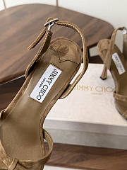 Jimmy Choo 70mm Elsy slingback sandals brown - 3