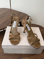 Jimmy Choo 70mm Elsy slingback sandals brown - 2
