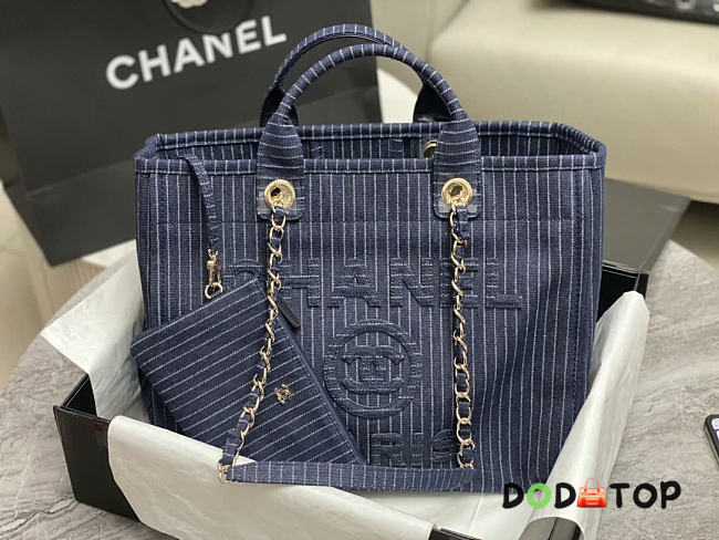 Chanel shopping bag denim bag size 38X32X18CM - 1