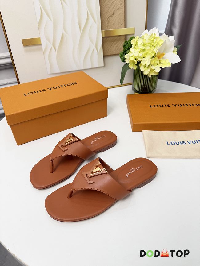  LV Mare Flat Thong brown  - 1