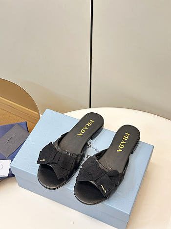  Prada slide sandals black
