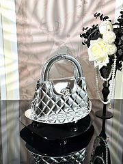 Chanel silver bag size 19x13x7cm - 5