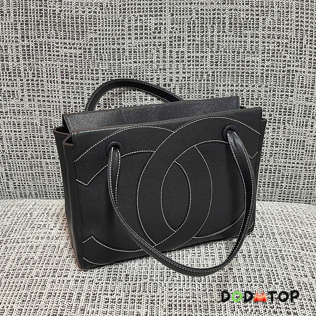 chanel vintage black bag size 29x10x23cm - 1