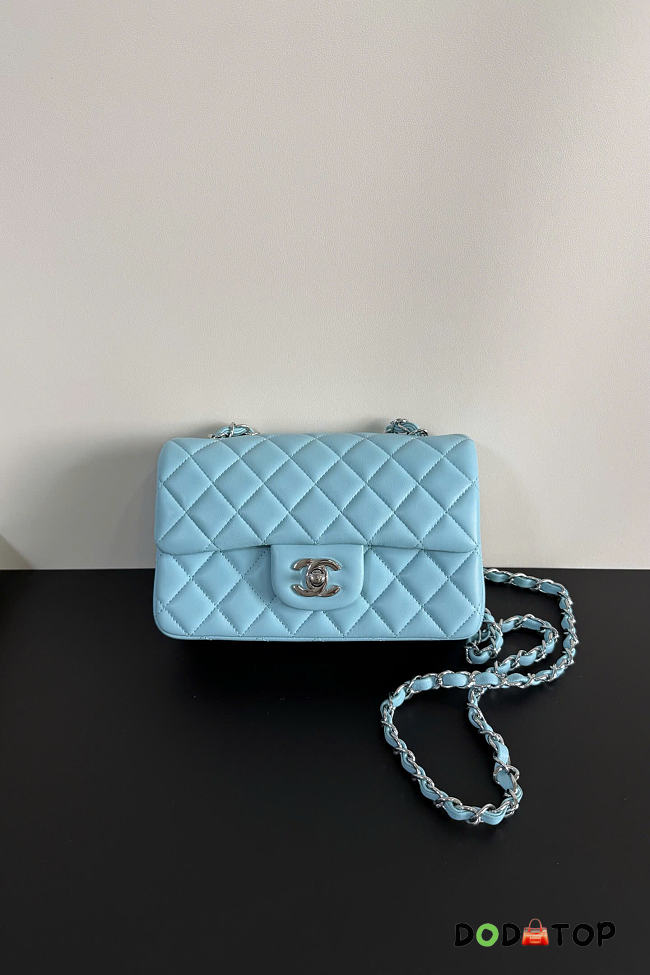 Chanel blue bag size 20cm - 1