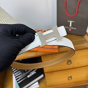 Hermes belt 2.4cm white  - 1