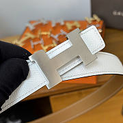 Hermes belt 2.4cm white  - 5