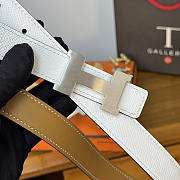 Hermes belt 2.4cm white  - 3