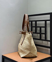 Loewe fold shopper in raffia bag size 50x20x31cm - 6