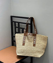 Loewe fold shopper in raffia bag size 50x20x31cm - 4