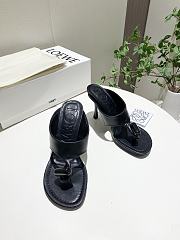 Loewe toggle sandal in shiny smooth calfskin black Heel height 9cm - 1