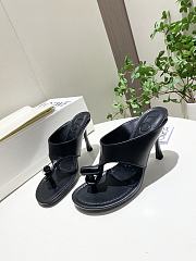Loewe toggle sandal in shiny smooth calfskin black Heel height 9cm - 2