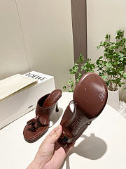 Loewe toggle sandal in shiny smooth calfskin black Heel height 9cm - 01 - 5