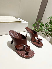 Loewe toggle sandal in shiny smooth calfskin black Heel height 9cm - 01 - 4