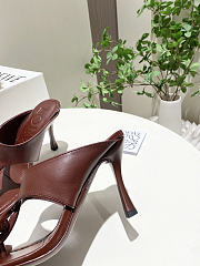 Loewe toggle sandal in shiny smooth calfskin black Heel height 9cm - 01 - 3