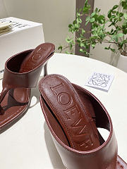Loewe toggle sandal in shiny smooth calfskin black Heel height 9cm - 01 - 2