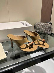 Loewe toggle sandal in shiny smooth calfskin black Heel height 9cm - 02 - 1
