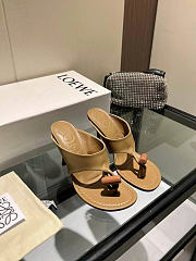 Loewe toggle sandal in shiny smooth calfskin black Heel height 9cm - 02 - 5