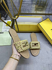 FENDI Baguette leather sandals -03 - 5